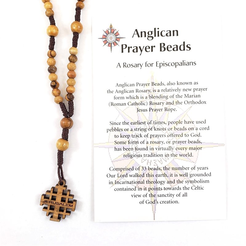 Anglican Prayer Rosary, Anglican Prayer Beads, Holy Land Rosary, Olive Wood  Rosary, Prayer Beads : : Home