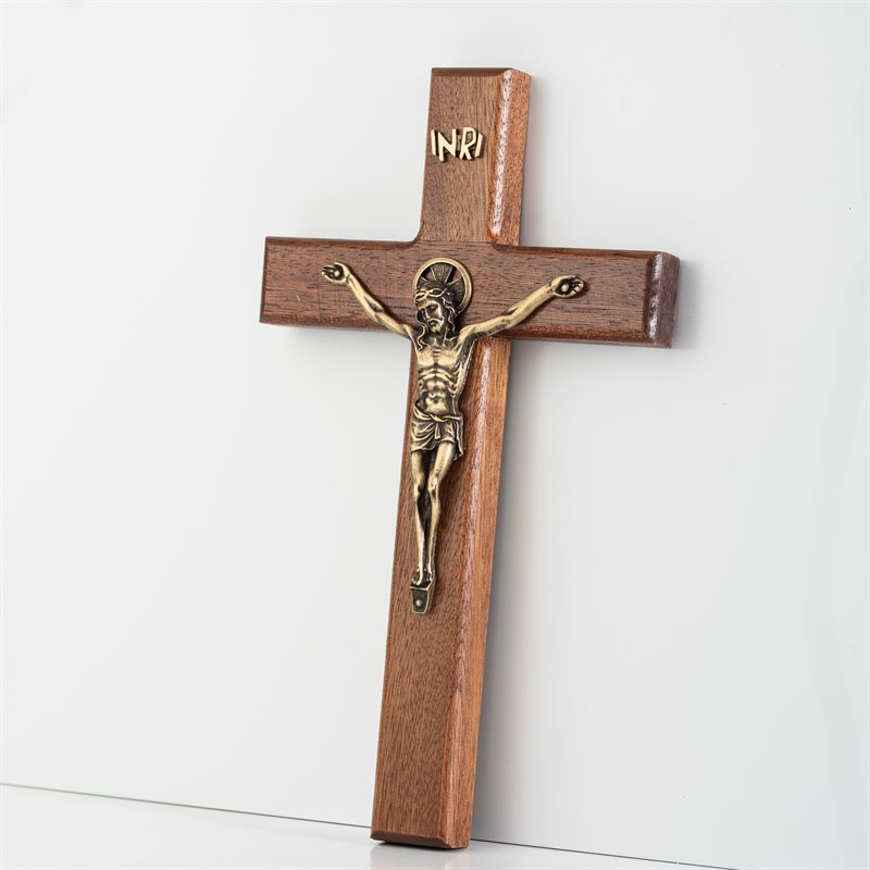 Pewter plated Bronze Corpus Crucifix