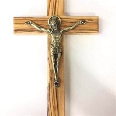 Crucifix with Pewter Plated Bronze Corpus
