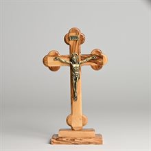 Altar Crucifix 8.5 " Olivewood with Relic
