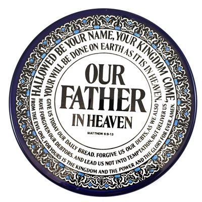 Lord's Prayer Anglican Ceramic Plate Made in The Holy Land