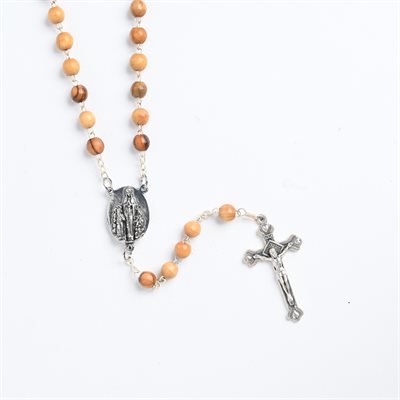 Lourdes Relic Rosary Made of Olivewood