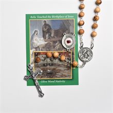 Nativity Relic Rosary Made of Olivewood