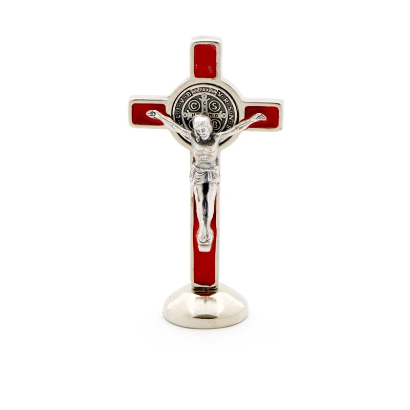 St Benedict Crucifix on Magnetic Base (red)