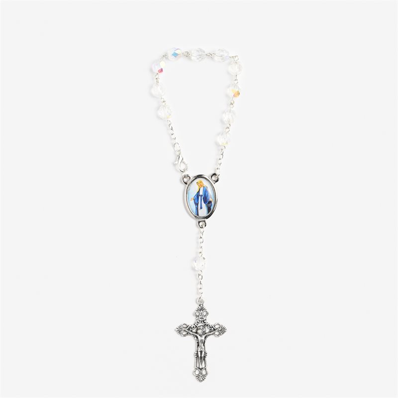 Car Rosary One Decade Crystal Miraculous
