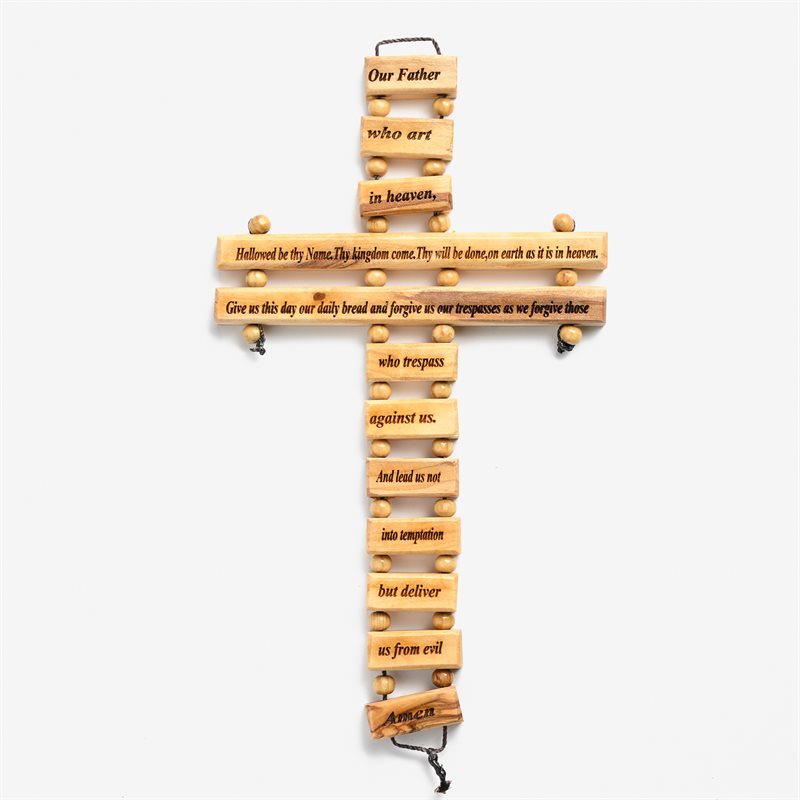 Cross with The Lord's Prayer in English