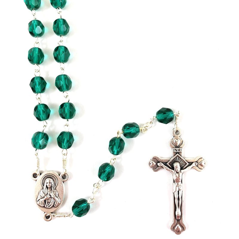 Feu Perles Polonaises Terre Sainte Chapelet Vert Feu Perles Polonaises Terre Sainte Chapelet Vert