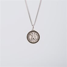 Silver Plated Medal Pendant of St Michael