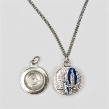 Silver Plated Lourdes Water Medal
