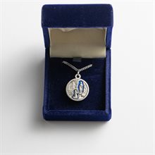 Silver Plated Lourdes Water Medal