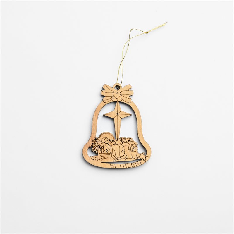 Christmas Ornament Baby Jesus Made of Olivewood