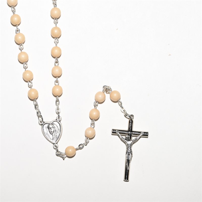 Imitation Marble Cream Rosary