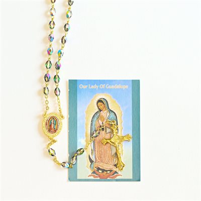 Guadalupe Multicoloured Gold Rosary