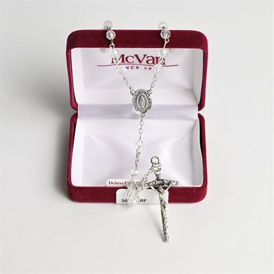 Crystal Rosary on Pewter