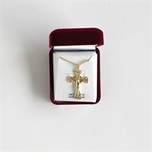 Crucifix plaqué doré 18"" ss