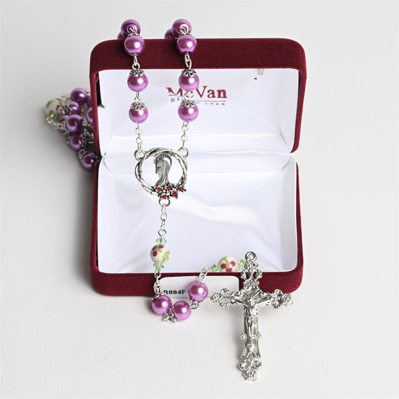 Purple Ceramic Rosary