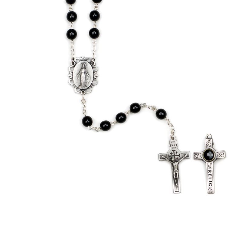 Jerusalem Relic Black Rosary