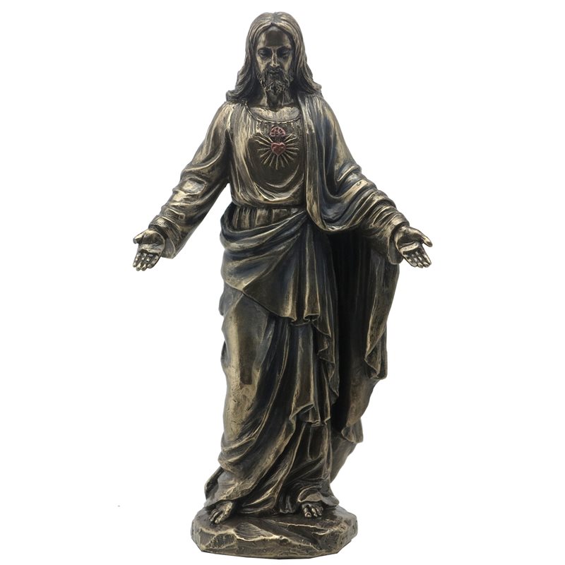 Sacred Heart statue 8" Bronze