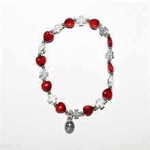 Divine Mercy Red Heart Bracelet