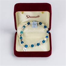Blue Agate Elastic Bracelet