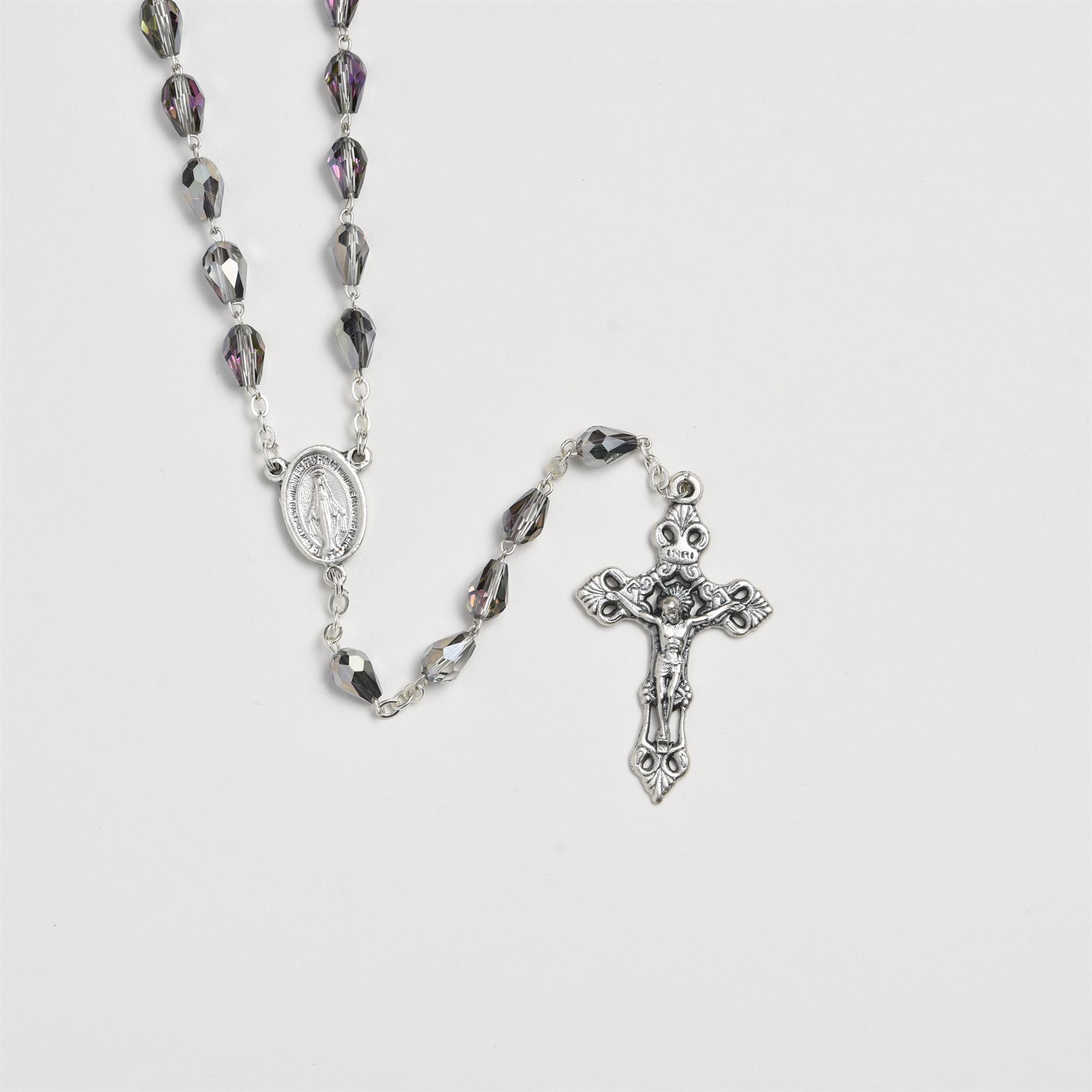 Pear shaped rosary metalic